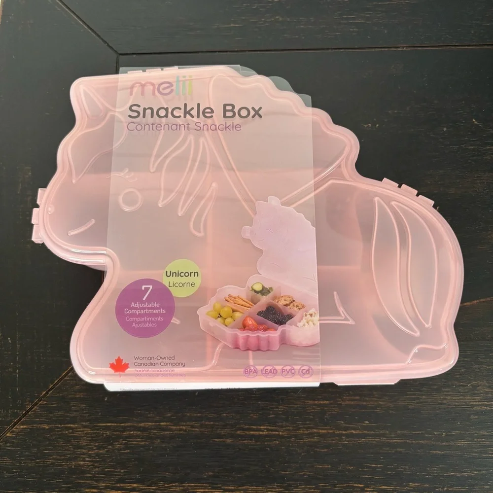 Melii Unicorn Snackle Box Food Storage Container NEW